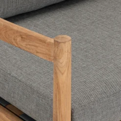 Pouf Exterieur|Fauteuil De Jardin*alinea Fauteuil de jardin en teck recyclé - gris