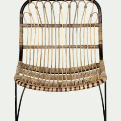 Fauteuil*alinea Fauteuil en rotin et métal Naturel