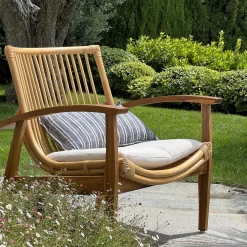 Fauteuil*alinea Fauteuil en teck et rotin - Naturel