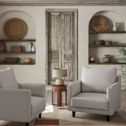 Fauteuil*alinea Fauteuil en tissu - borie Gris