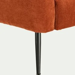 Fauteuil*alinea Fauteuil en tissu avec pieds en acier - brun rustrel Marron
