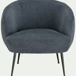 Fauteuil*alinea Fauteuil en tissu avec piétement en acier - céou Bleu