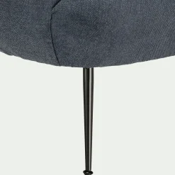 Fauteuil*alinea Fauteuil en tissu avec piétement en acier - céou Bleu