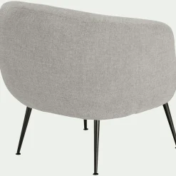 Fauteuil*alinea Fauteuil en tissu avec piétement en acier - borie Gris