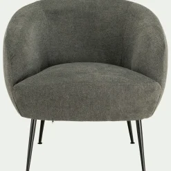 Fauteuil*alinea Fauteuil en tissu avec piétement en acier - vésuve Gris