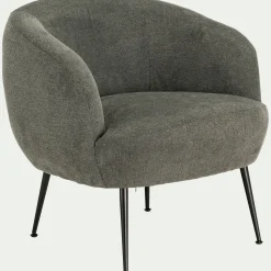 Fauteuil*alinea Fauteuil en tissu avec piétement en acier - vésuve Gris