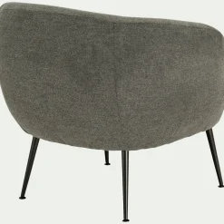 Fauteuil*alinea Fauteuil en tissu avec piétement en acier - vésuve Gris