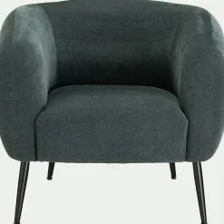 Fauteuil*alinea Fauteuil en tissu avec pieds en acier - Bleu