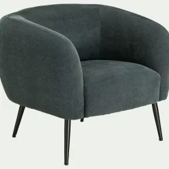 Fauteuil*alinea Fauteuil en tissu avec pieds en acier - Bleu