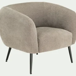 Fauteuil*alinea Fauteuil en tissu avec pieds en acier - restanque Gris