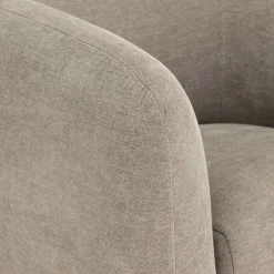 Fauteuil*alinea Fauteuil en tissu avec pieds en acier - restanque Gris