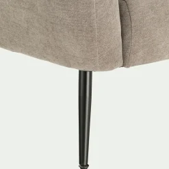 Fauteuil*alinea Fauteuil en tissu avec pieds en acier - restanque Gris