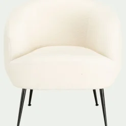 Fauteuil*alinea Fauteuil en tissu avec piétement en acier - capelan Blanc