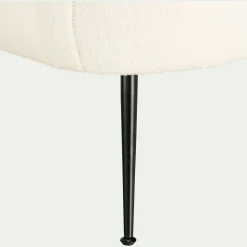 Fauteuil*alinea Fauteuil en tissu avec piétement en acier - capelan Blanc