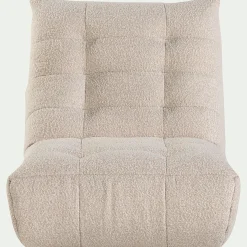 Fauteuil|Canapé Modulable*alinea Fauteuil en tissu bouclette - écru Blanc