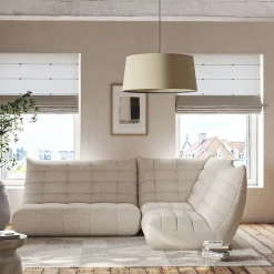 Fauteuil|Canapé Modulable*alinea Fauteuil en tissu bouclette - écru Blanc