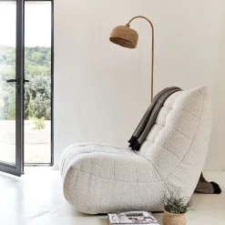 Fauteuil|Canapé Modulable*alinea Fauteuil en tissu bouclette - écru Blanc
