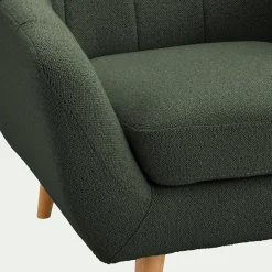 Fauteuil*alinea fauteuil en tissu bouclette monza - cèdre Vert
