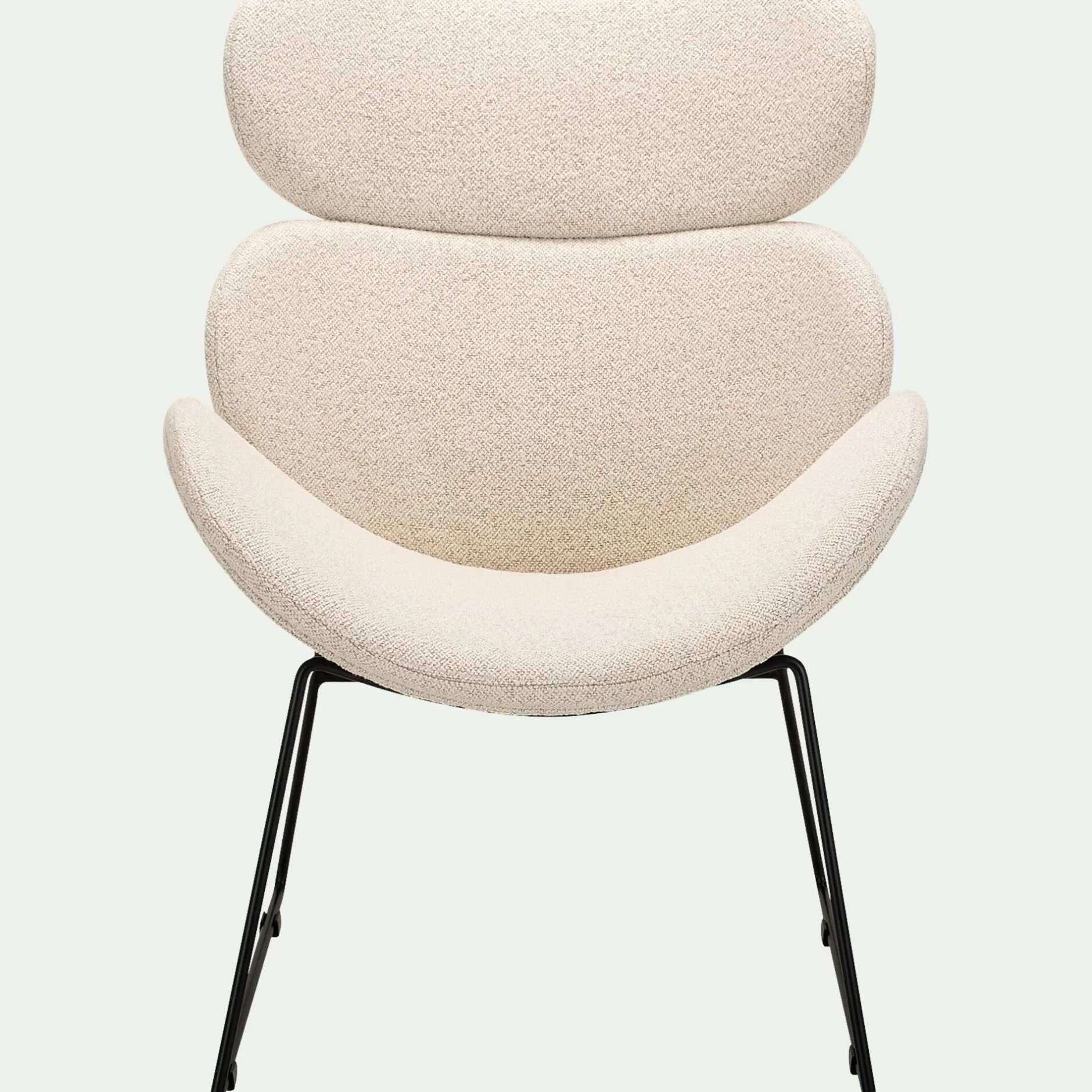 Fauteuil*alinea Fauteuil en tissu bouclettes - Beige