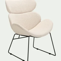 Fauteuil*alinea Fauteuil en tissu bouclettes - Beige