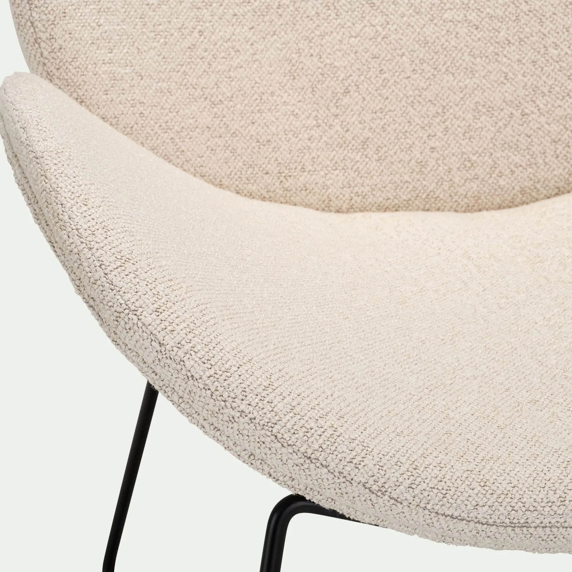 Fauteuil*alinea Fauteuil en tissu bouclettes - Beige
