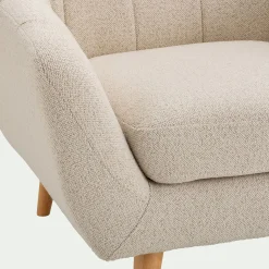 Fauteuil*alinea Fauteuil en tissu bouclette - Beige