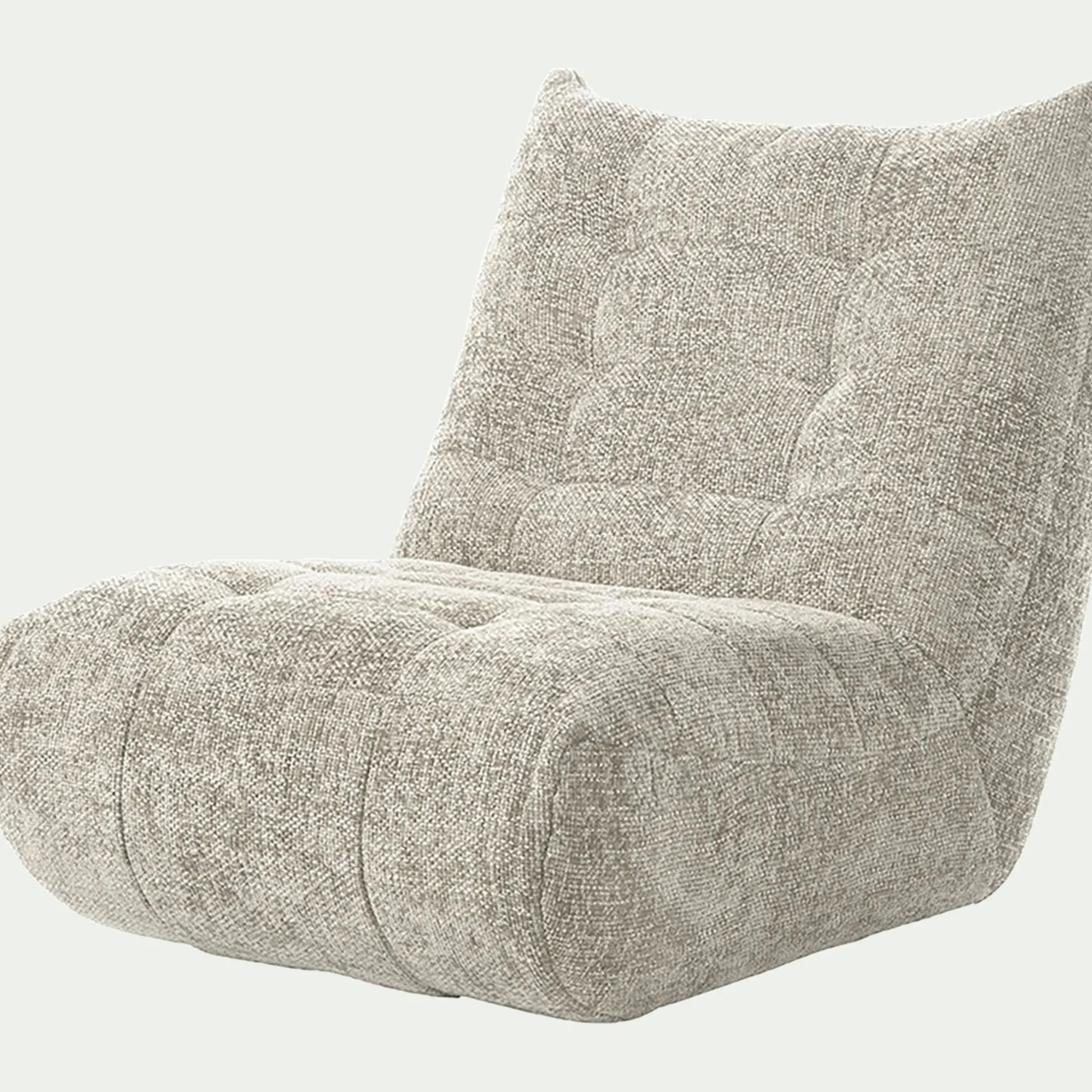 Fauteuil*alinea Fauteuil en tissu chenille - roucas Beige