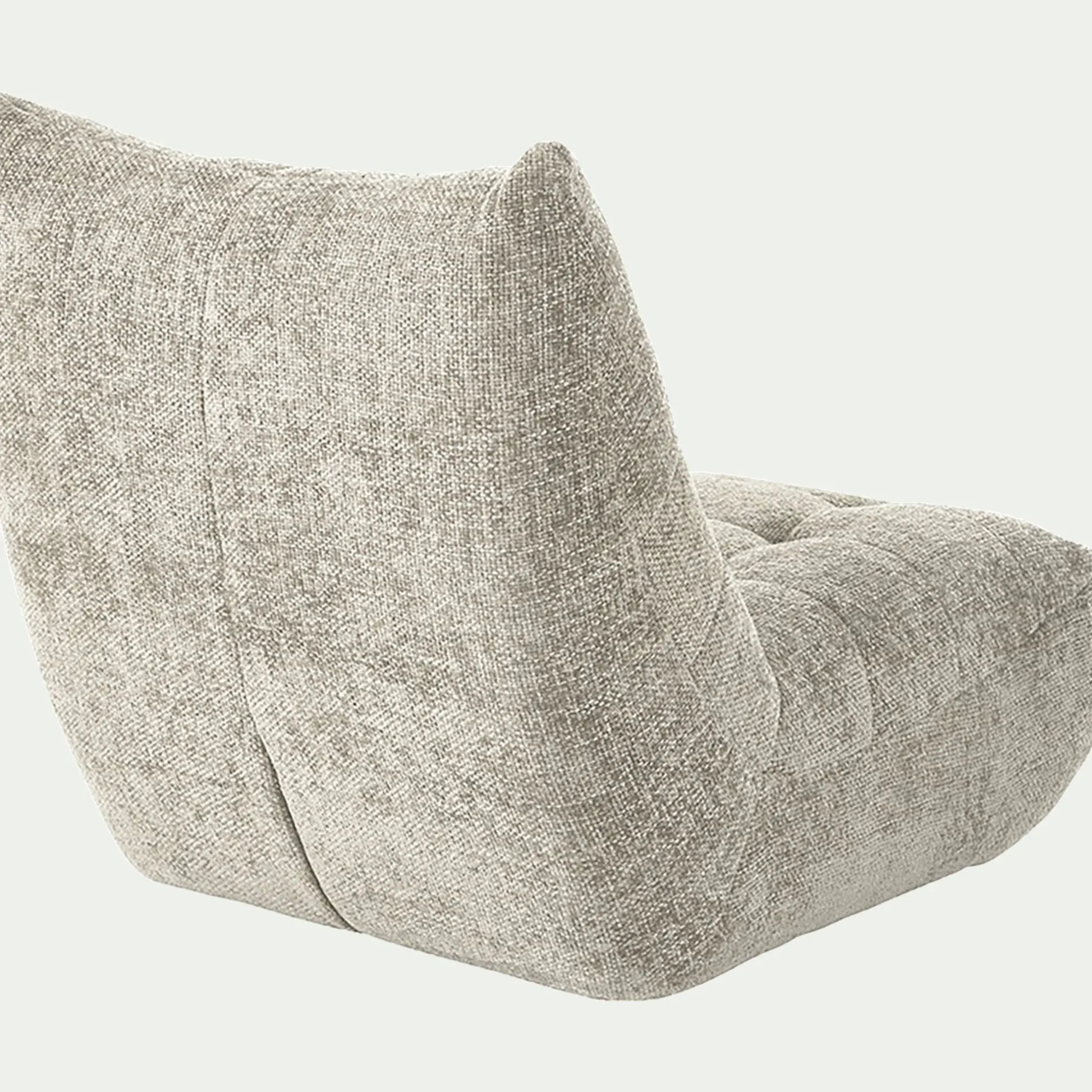 Fauteuil*alinea Fauteuil en tissu chenille - roucas Beige