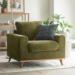 Fauteuil*alinea Fauteuil en tissu cosmo - kaki Vert