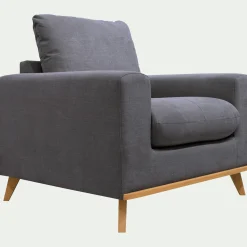 Fauteuil*alinea Fauteuil en tissu cosmo - Gris anthracite