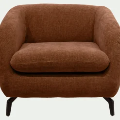Fauteuil*alinea Fauteuil en tissu doux tramé - brun rustrel Marron