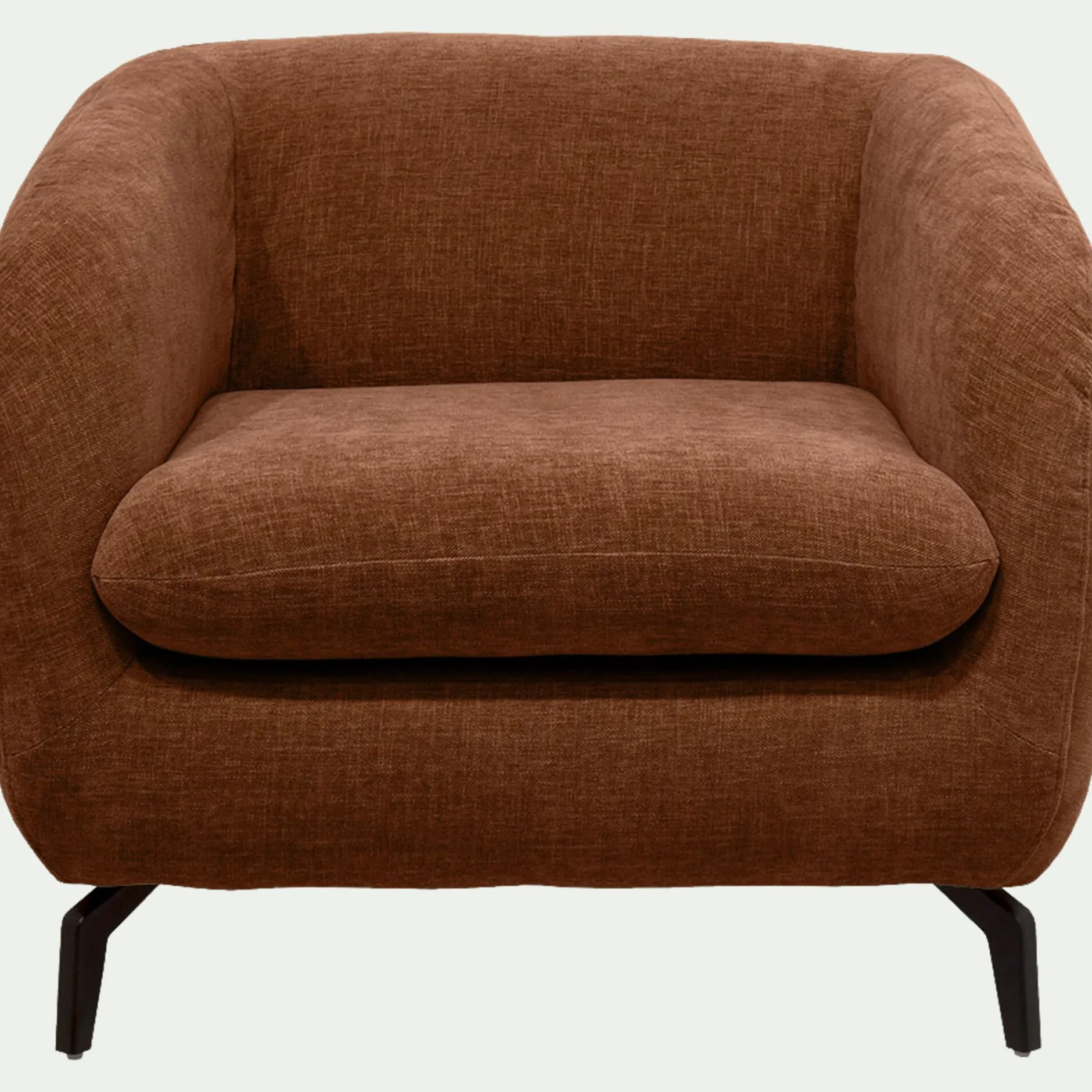 Fauteuil*alinea Fauteuil en tissu doux tramé - brun rustrel Marron