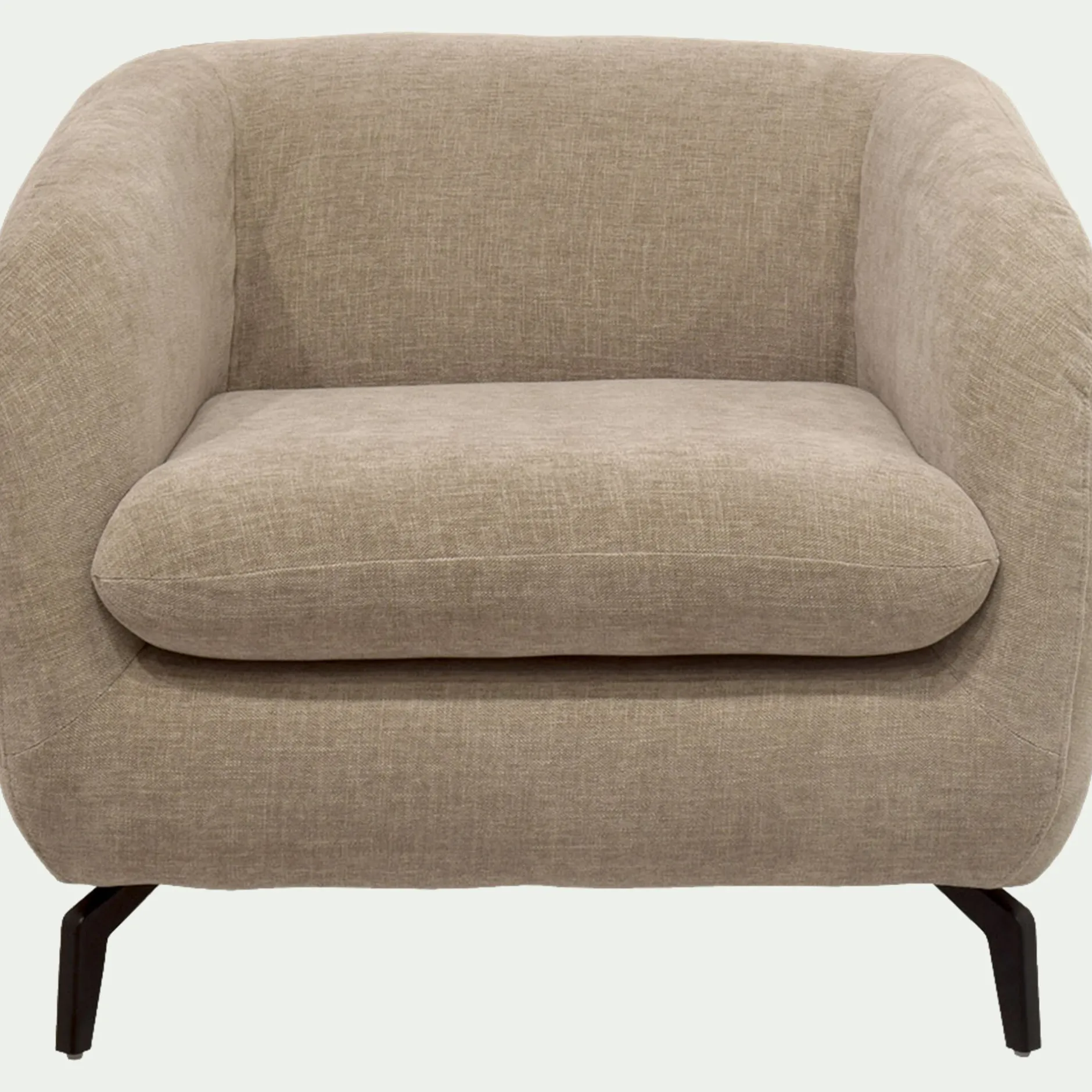 Fauteuil*alinea Fauteuil en tissu doux tramé - Beige