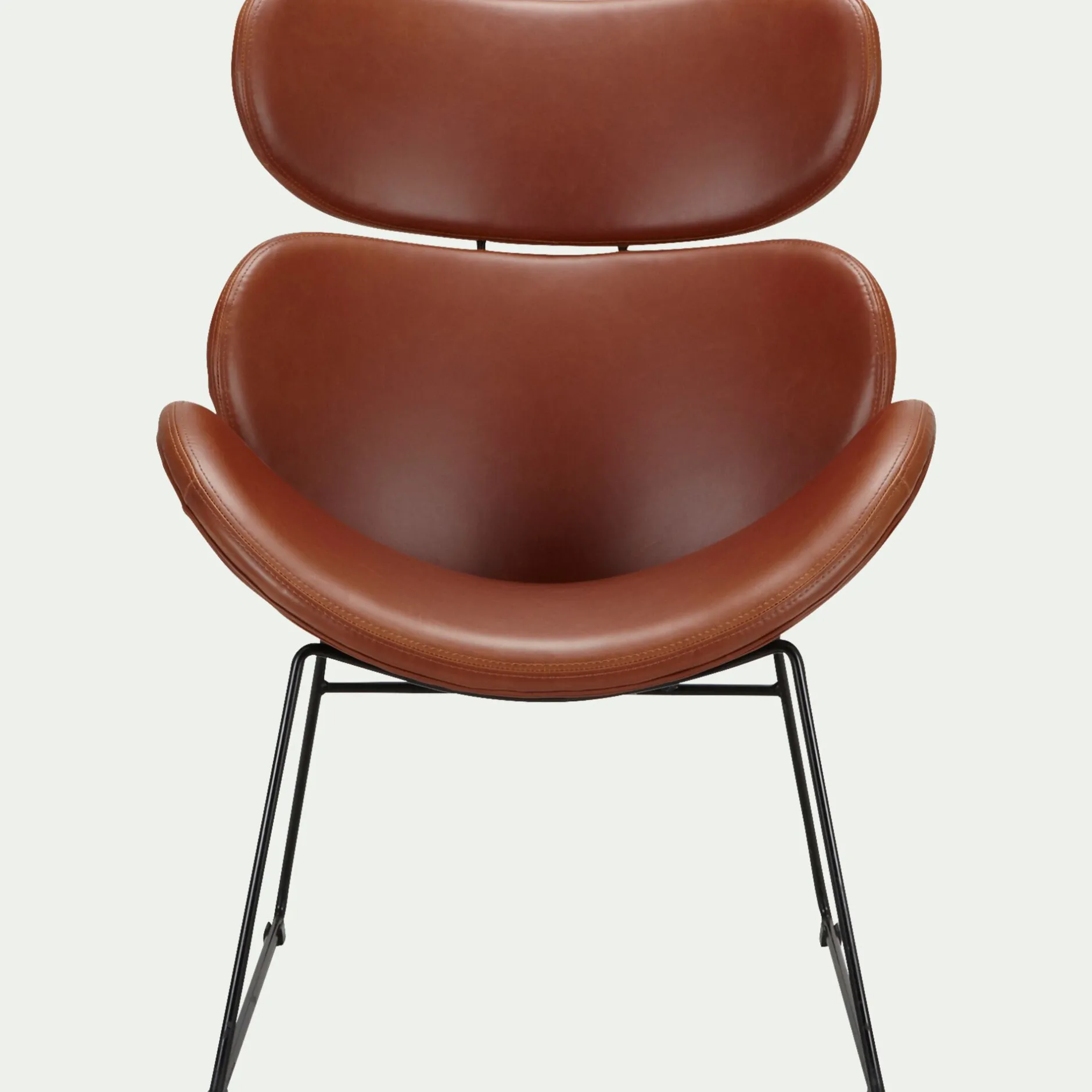 Fauteuil*alinea Fauteuil en tissu enduit - brun albe Marron