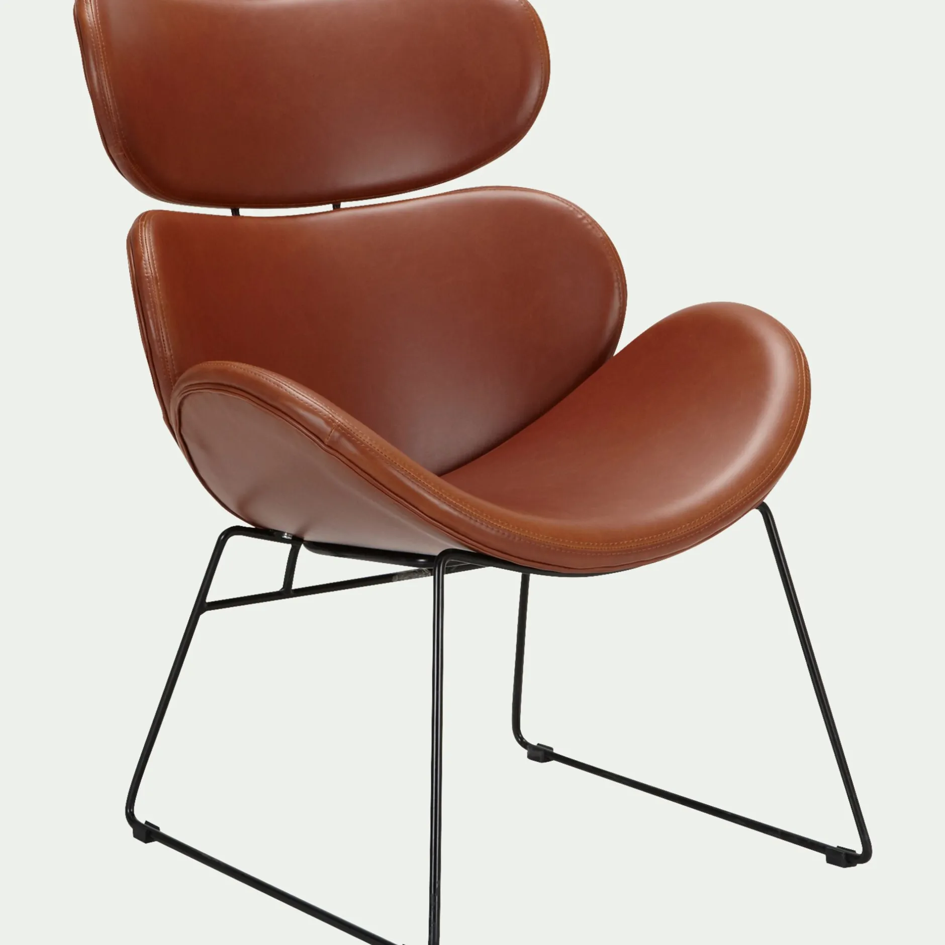 Fauteuil*alinea Fauteuil en tissu enduit - brun albe Marron