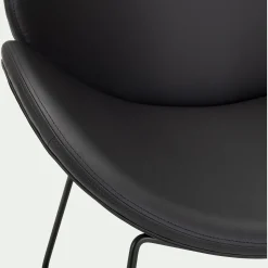 Fauteuil*alinea Fauteuil en tissu enduit - Noir