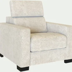 Fauteuil*alinea Fauteuil en tissu Genesis - ventoux Blanc