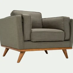 Fauteuil*alinea Fauteuil en tissu kaki cèdre Vert