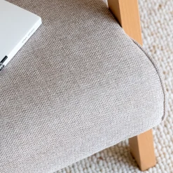 Fauteuil*alinea Fauteuil en tissu Loft - roucas Beige