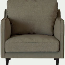 Fauteuil*alinea Fauteuil en tissu mixte - Vert cèdre