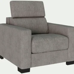Fauteuil*alinea Fauteuil en tissu Monclar - taupe Gris