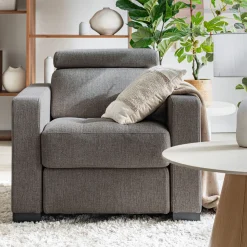 Fauteuil*alinea Fauteuil en tissu pop - Taupe