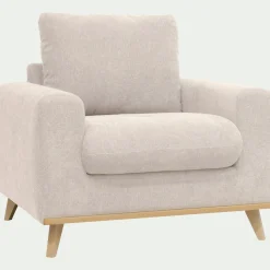 Fauteuil*alinea Fauteuil en tissu storm - roucas Beige