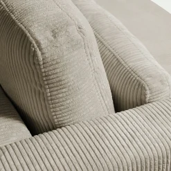 Fauteuil|Petit Canapé*alinea Fauteuil en velours côtelé Azores - Taupe