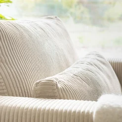 Fauteuil|Petit Canapé*alinea Fauteuil en velours côtelé Azores - Beige