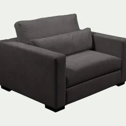 Fauteuil*alinea Fauteuil fixe en tissu Bloq - anthracite Gris