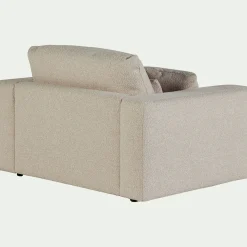 Fauteuil|Petit Canapé*alinea Fauteuil fixe en tissu bouclette - écru Blanc