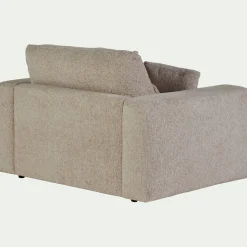 Fauteuil*alinea Fauteuil fixe en tissu chenille - roucas Beige