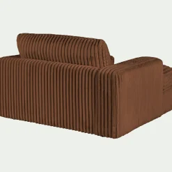 Fauteuil|Petit Canapé*alinea Fauteuil fixe en tissu côtelé - brun rustrel Marron