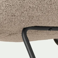 Fauteuil*alinea Fauteuil incurvé en tissu et métal - Beige